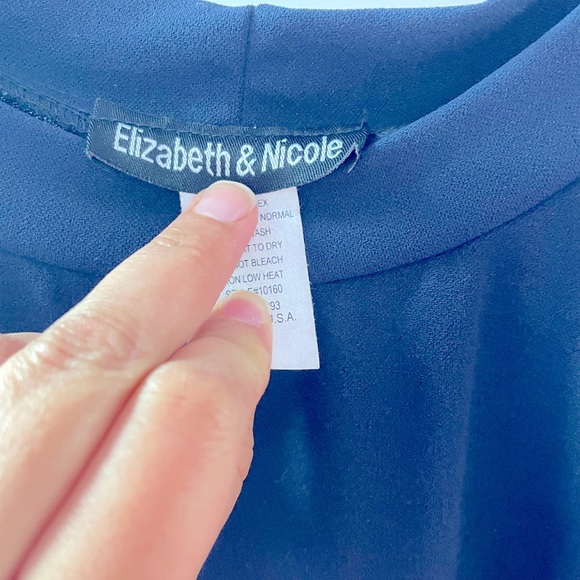 Calf length retro navy dress with pleated skirt - Picture 3 of 5